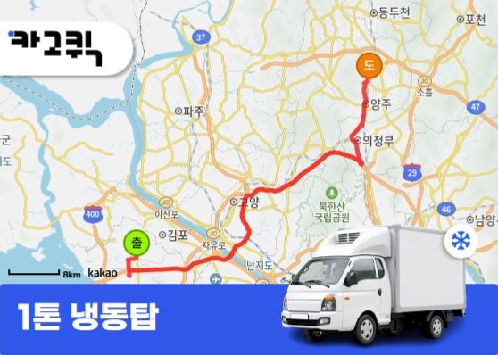 당하동 1톤 용달 야채 냉동제품